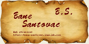 Bane Santovac vizit kartica